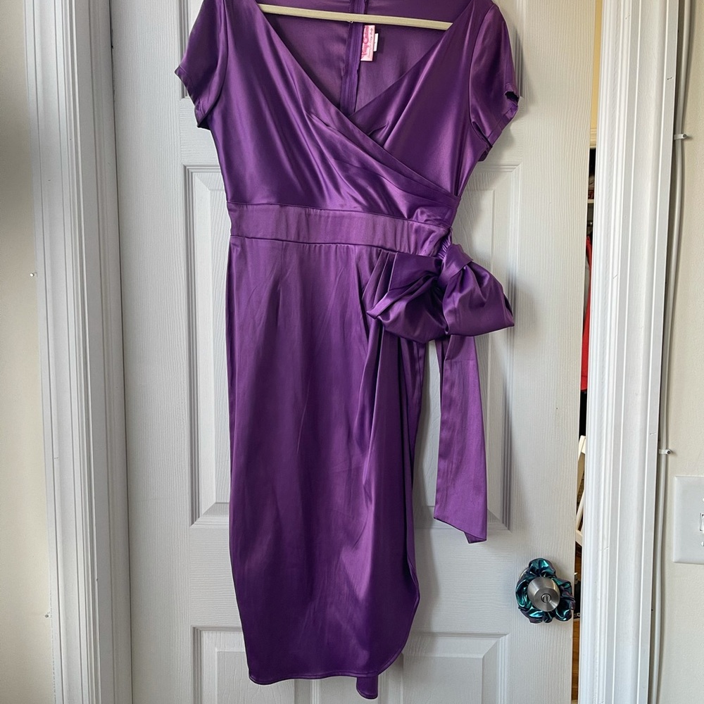 Pinup Couture Purple Midi Dress - Picture 3 of 5
